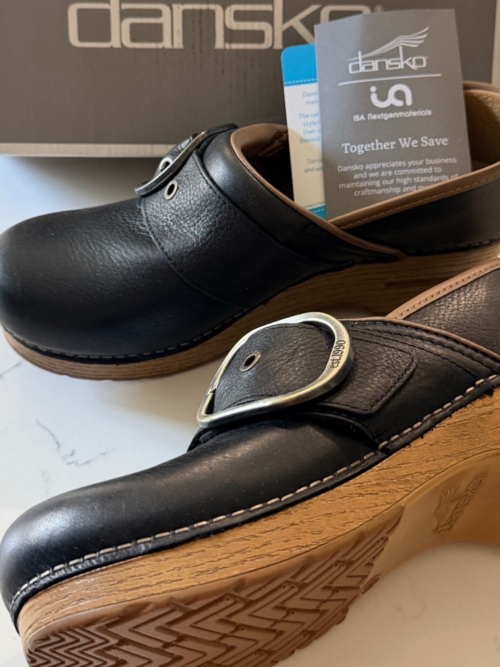 NIB DANSKO Pearson Black Tumbled Clog Women's Size 39 US Size 8.5 - 9 NEW